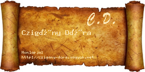 Czigány Dóra névjegykártya
